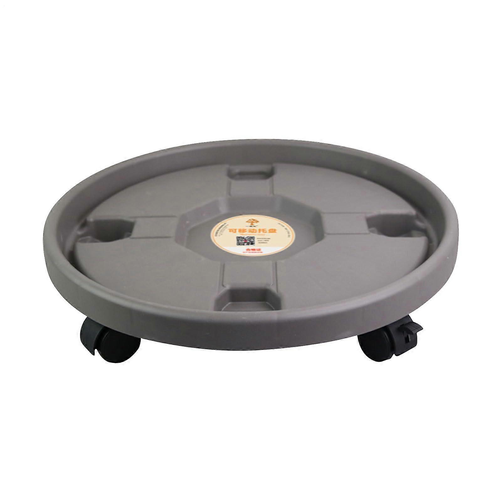 Container Roller 32CM, Round Plant Roller with Wheels, Movable Plant Basket, Robust Rolling Board for Plants