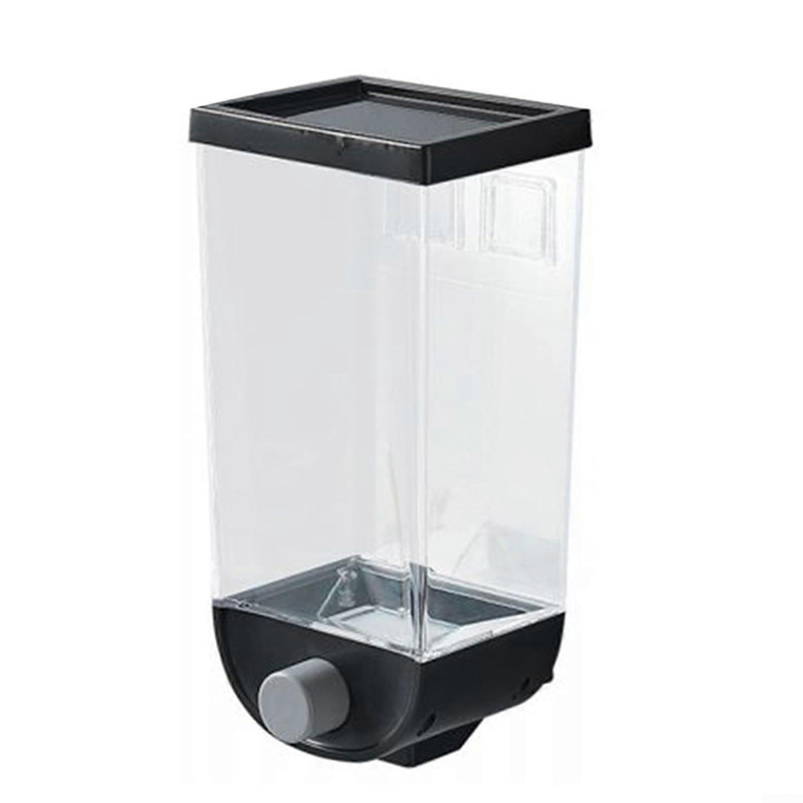 Cereal Container, PP Material, Food Container for Large Grains and Snacks in One Place (1.5L Black)