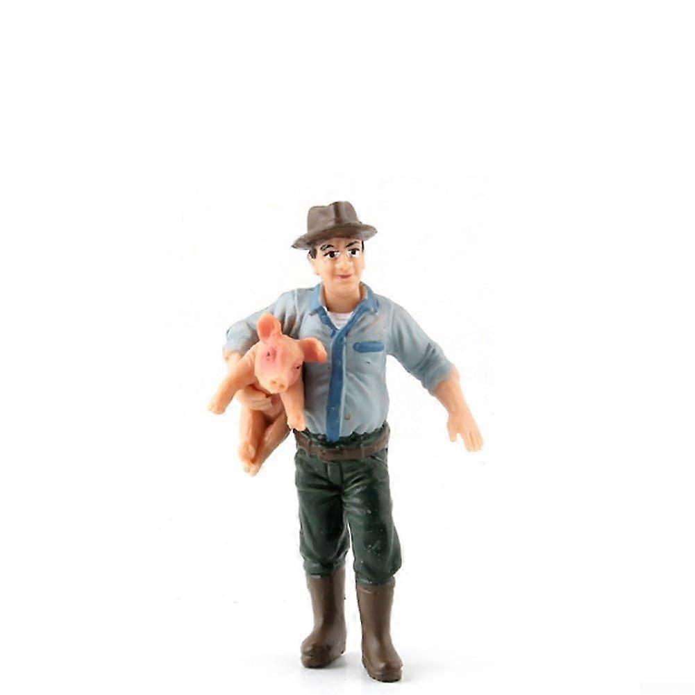 Simulation People for Model Trains Hand Painted PVC Shepherd and Farmer Figures for Diorama (ZQ711)
