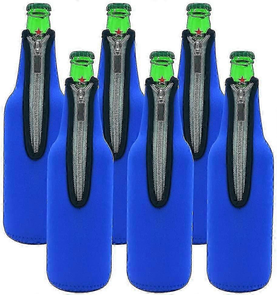 Ølflaskekøler, 6 stk. 500 ml glideølflaskekøler, ølkøler