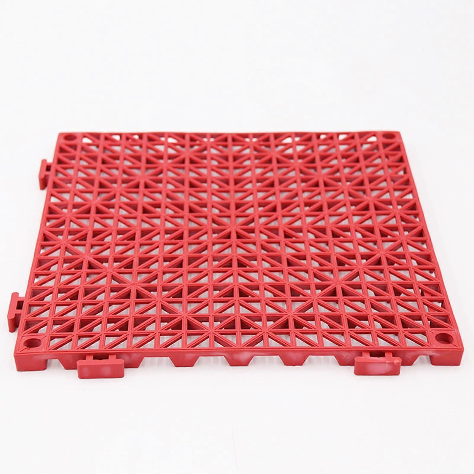 30x30cm PVC garage floor tiles nonslip rubber mat for garage, workshop, red 1PC