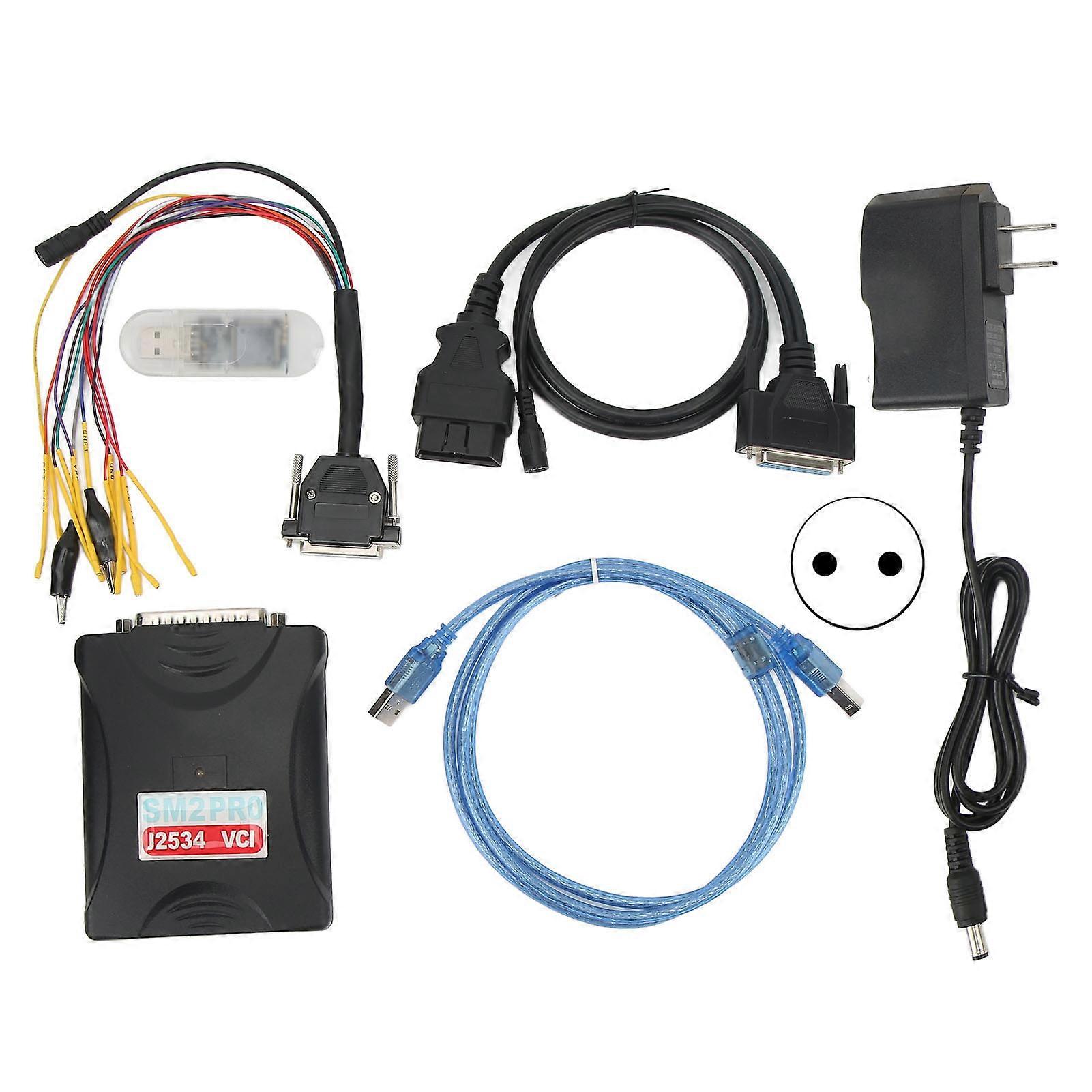 ECU Programming Tool SM2 Pro J2534 VCI Compatible with Multiple Vehicles 67 Functions Checksum EU Plug