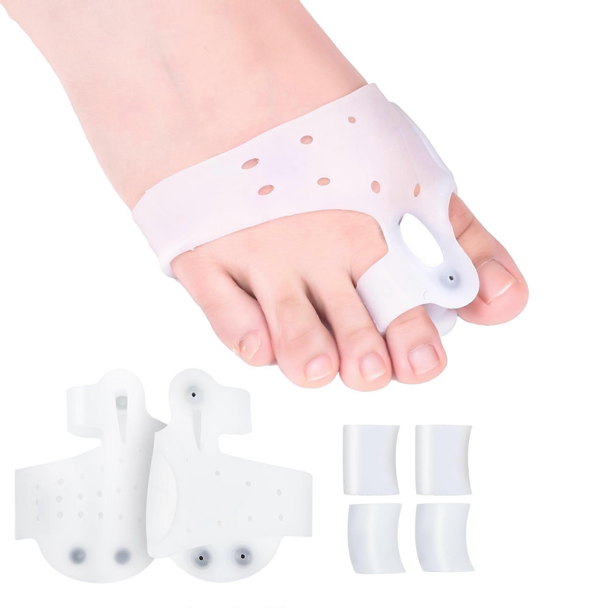 Gel Toe Pads 2-Pack Ball of Foot Cushions, Toe Separators, Forefoot Cushioning for Reduced Friction and Pressure