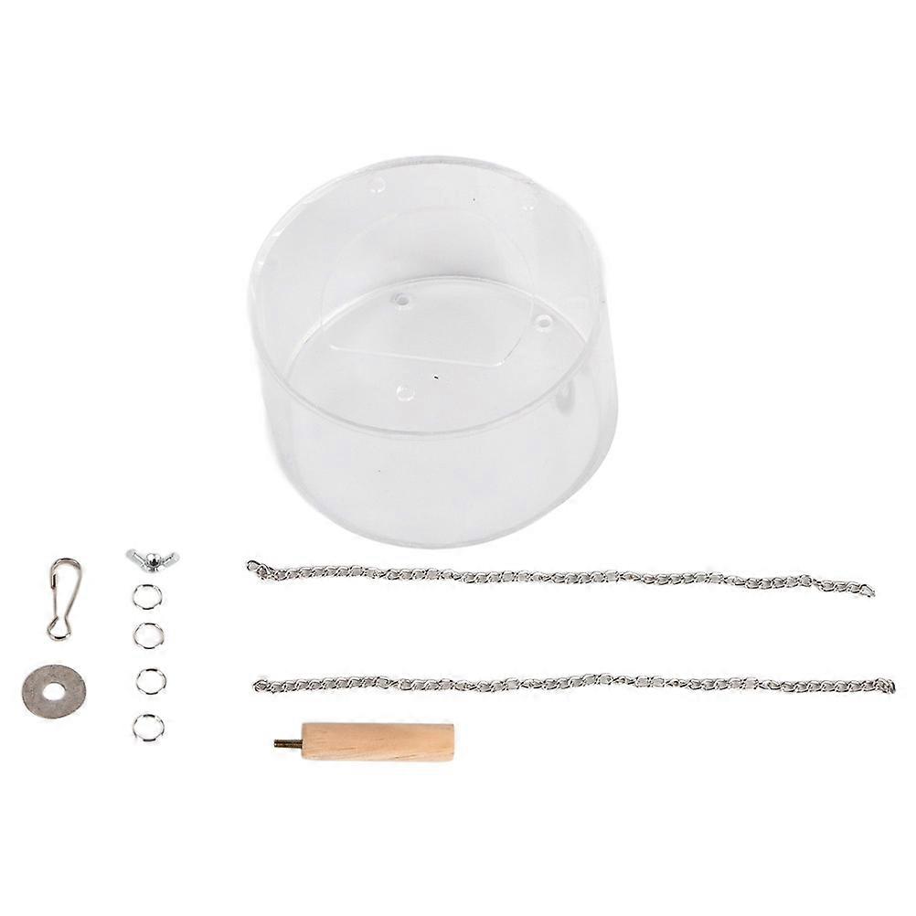 Semi-closed bird feeder, transparent bird feeder, automatic feeding box