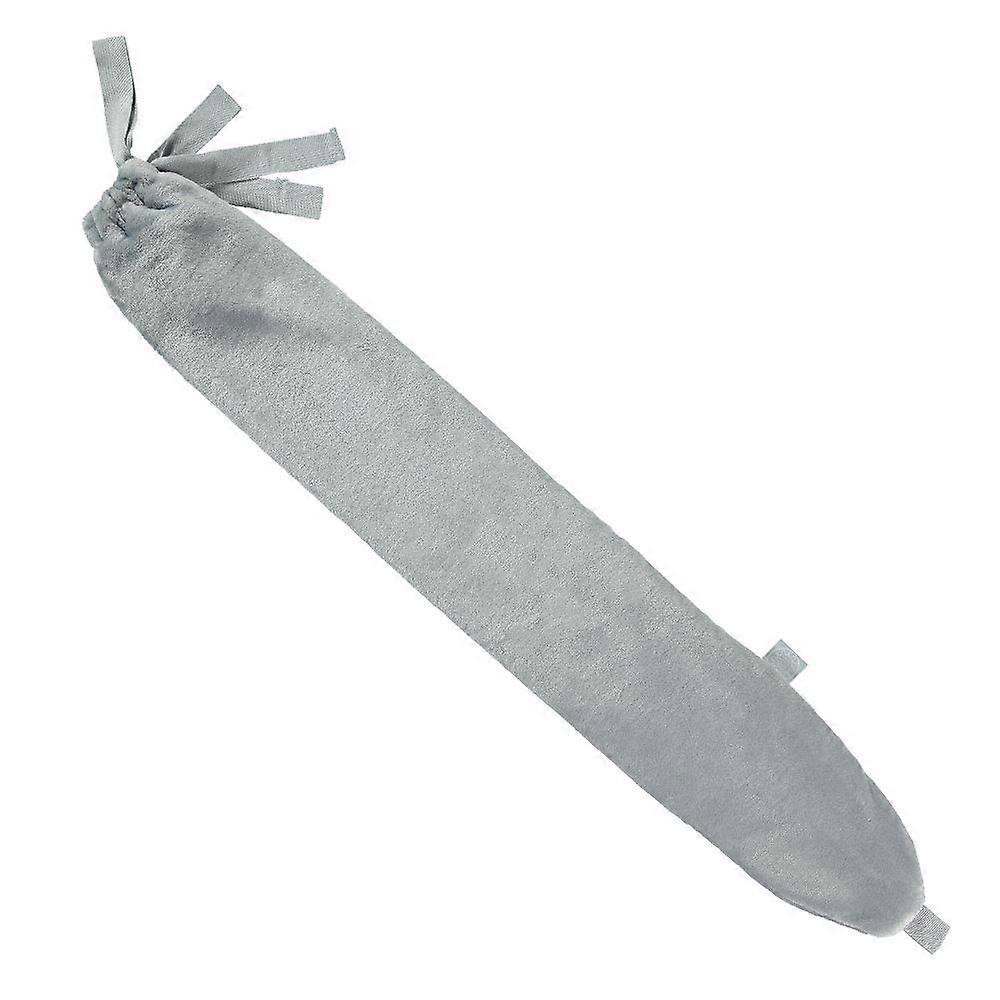 YUYU Bottle Long Hot Water Bottle Luxury Fleece Grey - Bottle and cover - 3 Pack