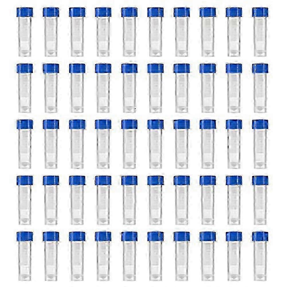 200pcs 5ml Plastic Graduated Vials with Screw Caps for Lab Storage, Sample Testing & Liquid Measurement