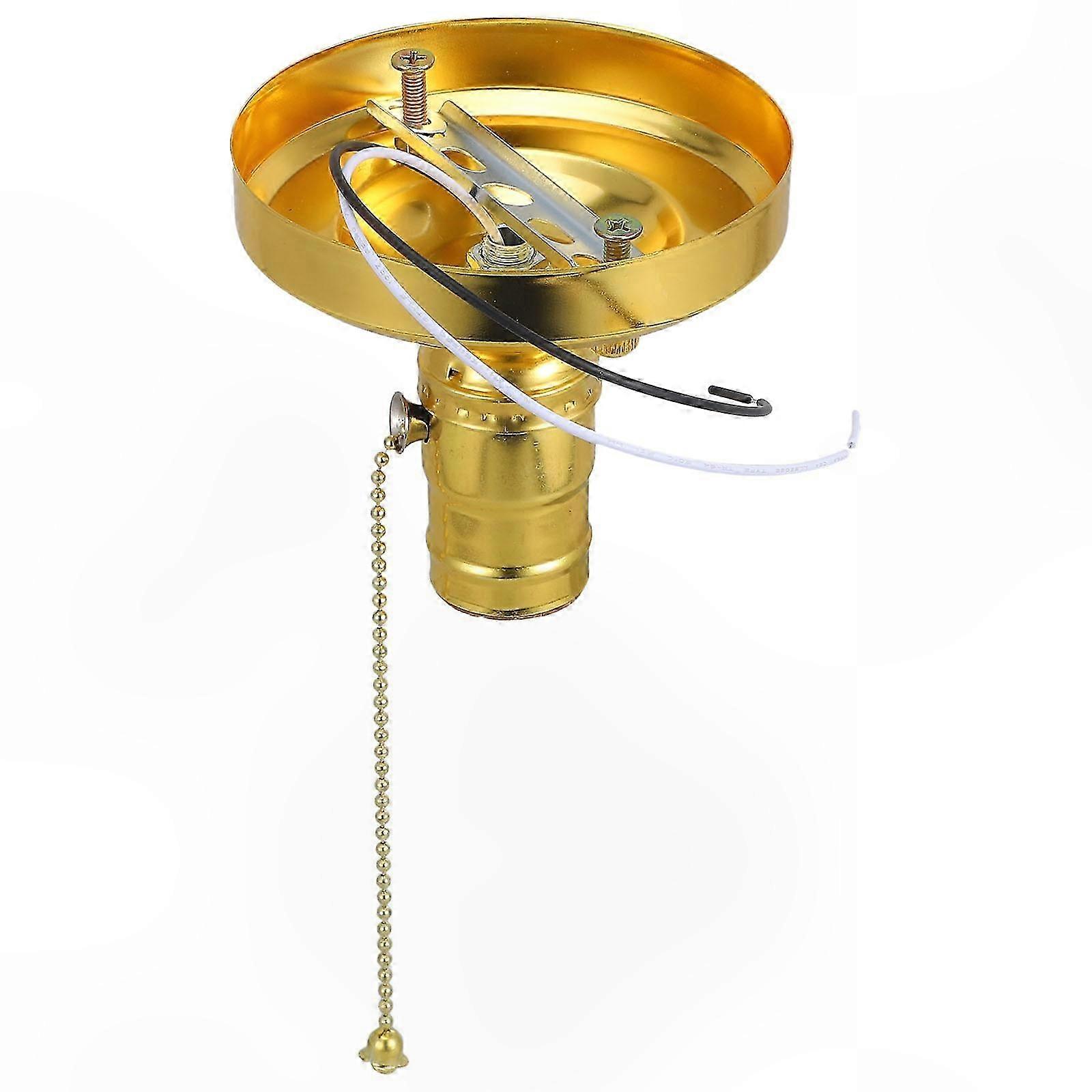 E27 Lamp Socket with Pull Chain for Home Lighting, Vintage Design, 1 Set