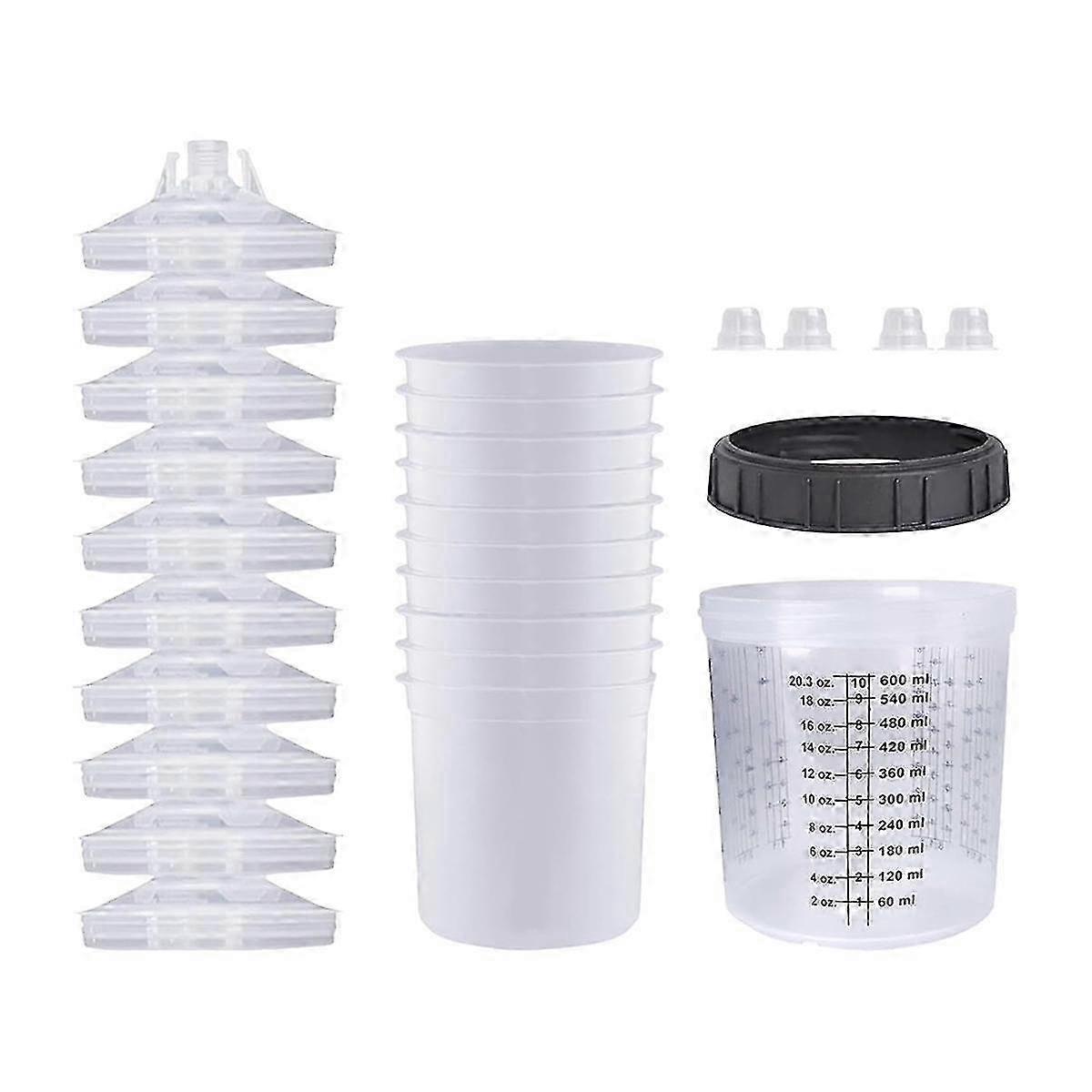 Paint Mixing Containers Paint Sprayer Cup Liners Automotive Paint Sprayer Set Use for Paint, Resin, Epoxy, Art 800ml