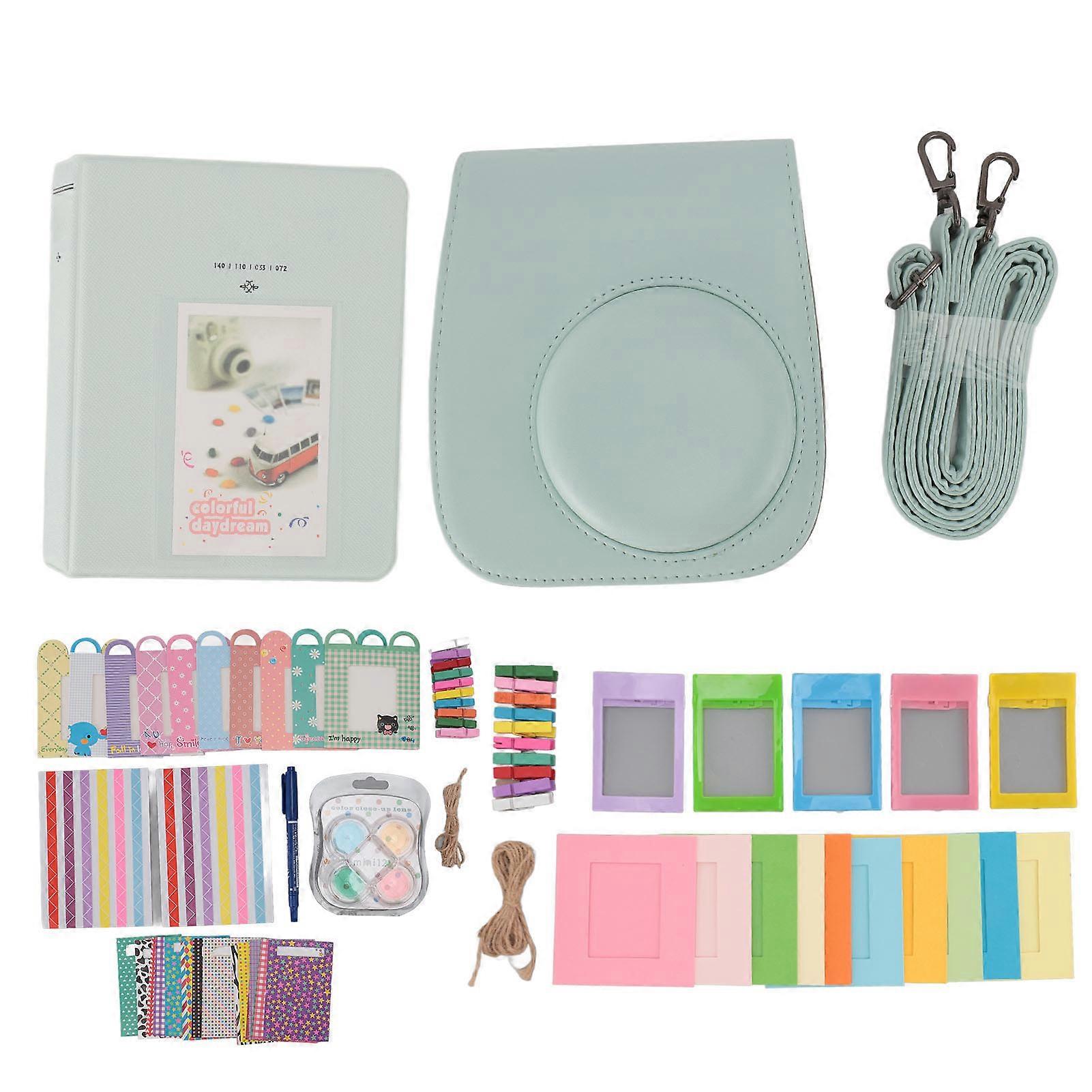 Accessory Kit with Case Strap Album Selfie Mirror Frames Stickers Filters Clips Strings Pen Instant Camera Bundle for Mini 12