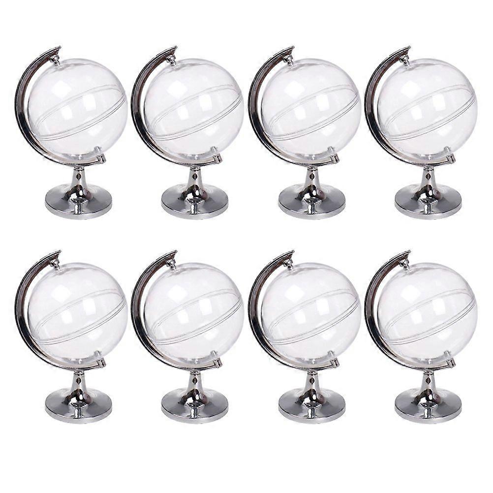 12pcs Plastic Tellurion Candy Boxes Creative Candy Gift Boxes for Wedding Christmas (Silver)