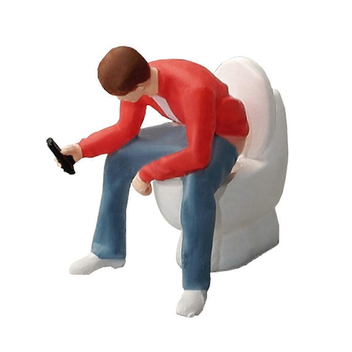 1/64 Scale Scene Model Squatting Crap Man in Scale for 1:64 Simulation Architectural Scenes and Car