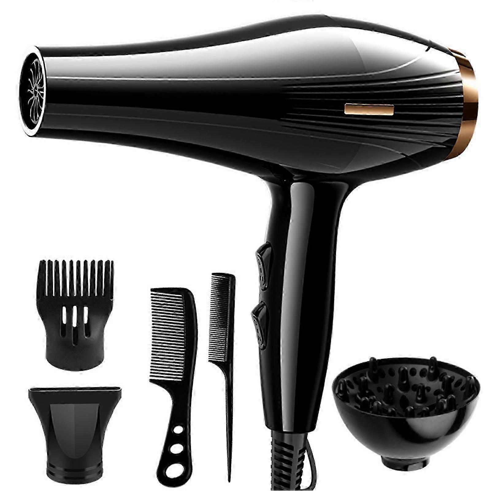 powerful hair dryer 6 in 1 low noise fast dry with hot and cold settings
