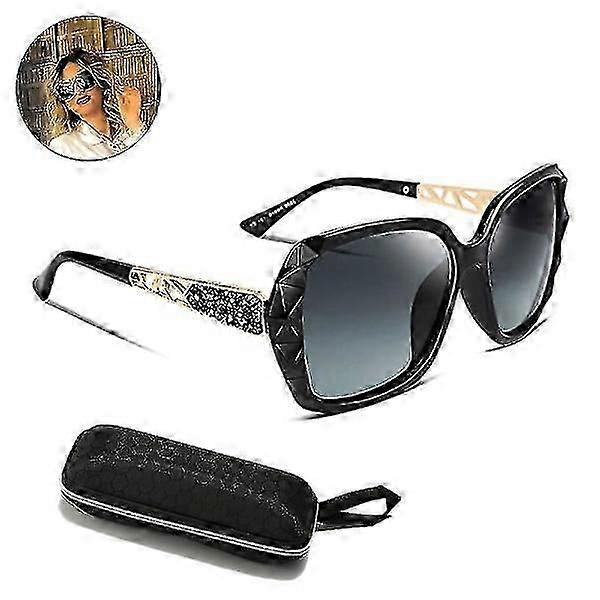 Polarized square sunglasses, glitter composite frame Cs fast
