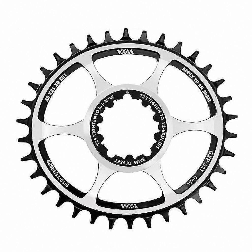 32t 34t 36t Oval Chainring for MTB and Road Bikes with 3mm Offset Compatible with GXP Systems