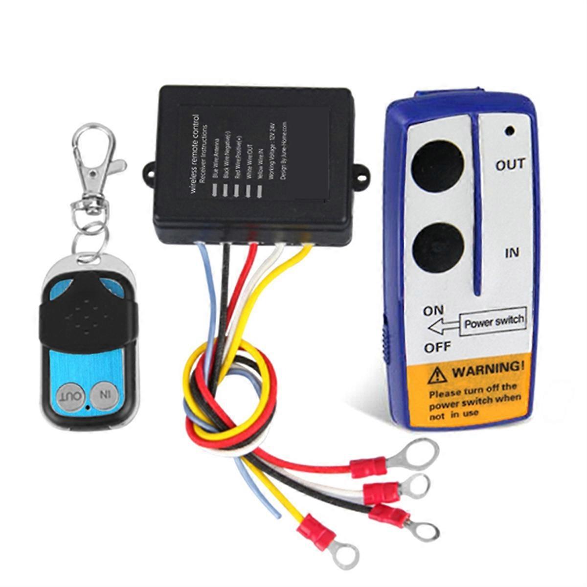 12/24V Versatile Winch Remote Control Kit for ATV SUV Truck Universal Wireless Electric Winch Remote Control System