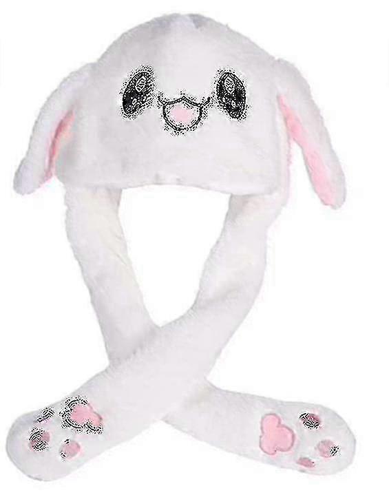 Pikachu-Style Rabbit Ear Moving Jump Hat: Funny Bunny Plush Cap V1