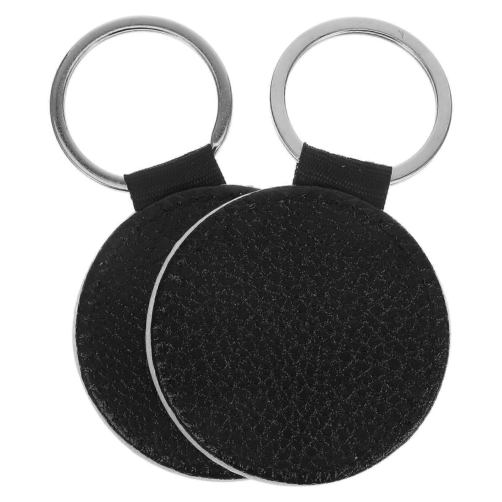 Multi Colored PU Matching Heart Keychains for DIY Crafts with Heat Transfer Technology, 2pcs