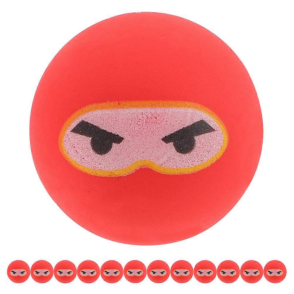 Elastic Bouncy Balls 50Pcs Ninja Pattern Perfect For Children Indoor Outdoor Activities With Hand-Eye Coordination Training
