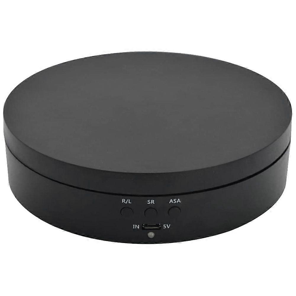 Black Rechargeable Turntable Display Stand, 360 degree Rotation Speed/Angle Adjustable for Photogra