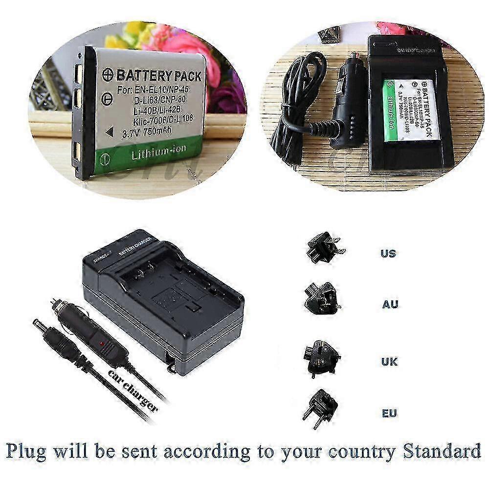 NP-45バッテリー750mah +充電器対応Fuji Instax Mini 90インスタントカメラSZRH A-S