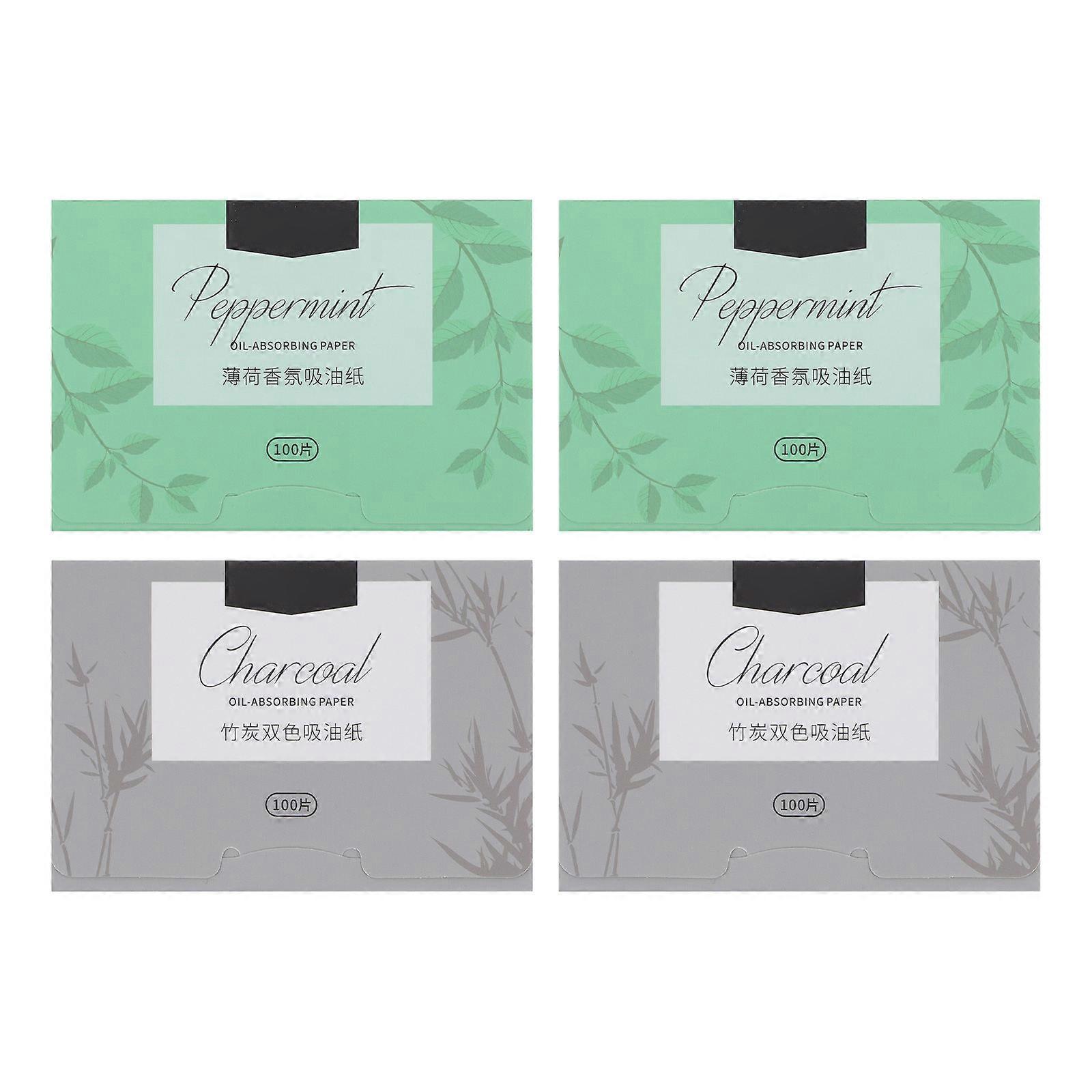 Facial Oil Blotting Paper Oil Control for Men and Women At Car Outdoor Activity in Assorted Color Oil Absorption Sheets 4boxes