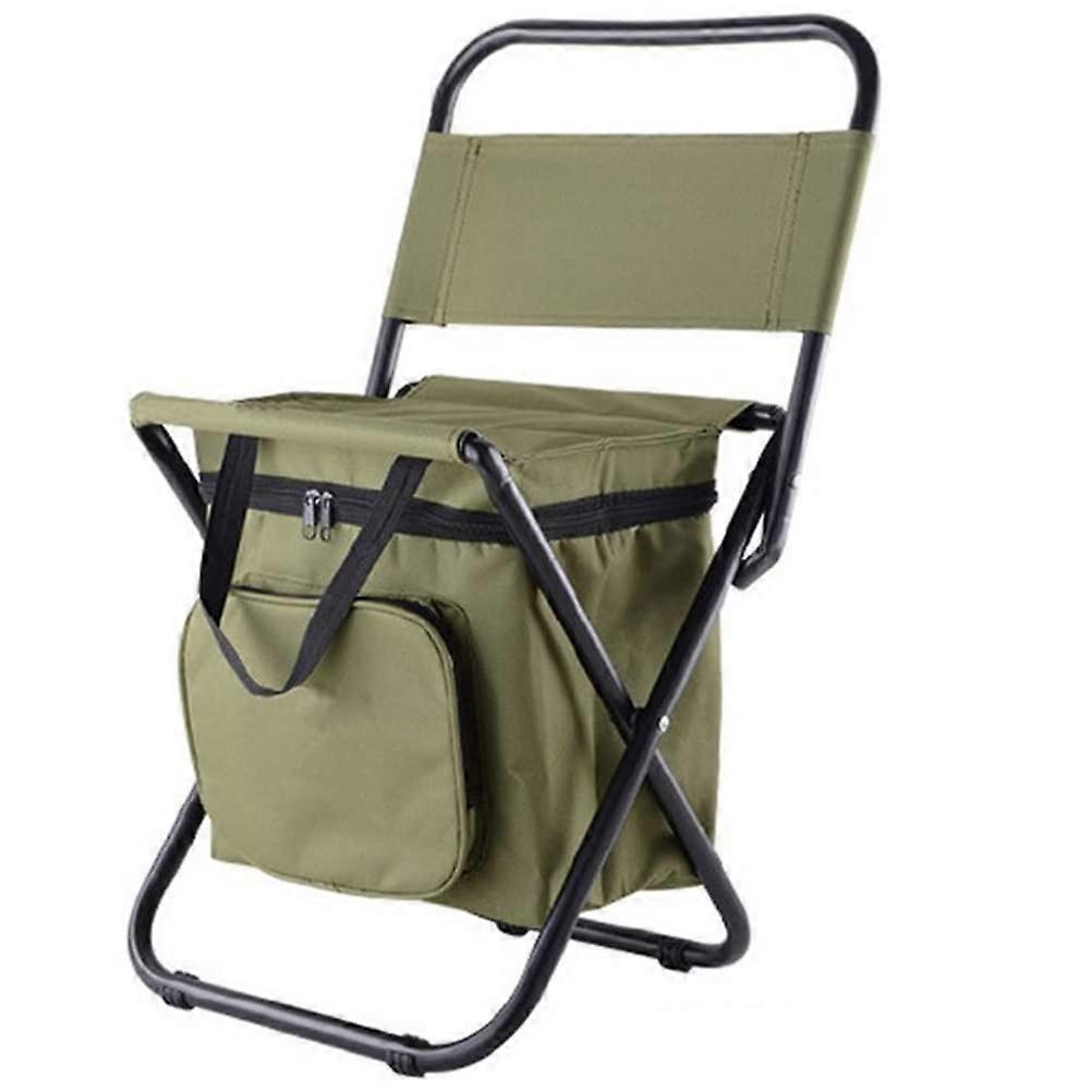 Portable Folding Chairs Waterproof Backpack Seat Camouflage Oxford Cooler Bag For Fishing Beach Camping Outing