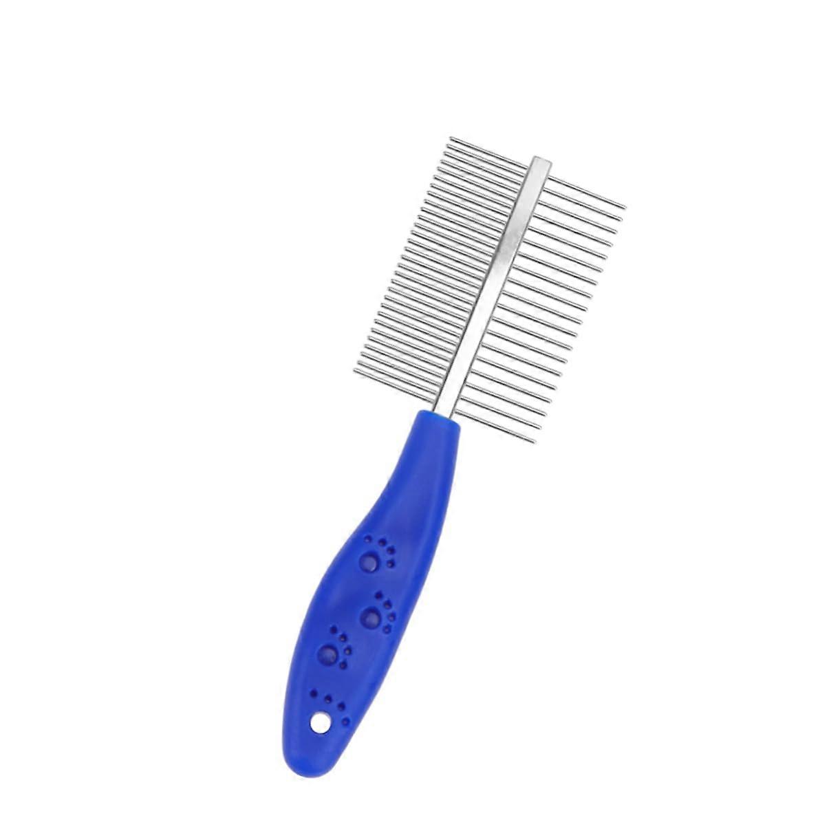 Double Rows Stainless Steel Pet Grooming Comb for Dogs - Dual-Sided Flea Comb, Durable Grooming Tool for All Coat Types