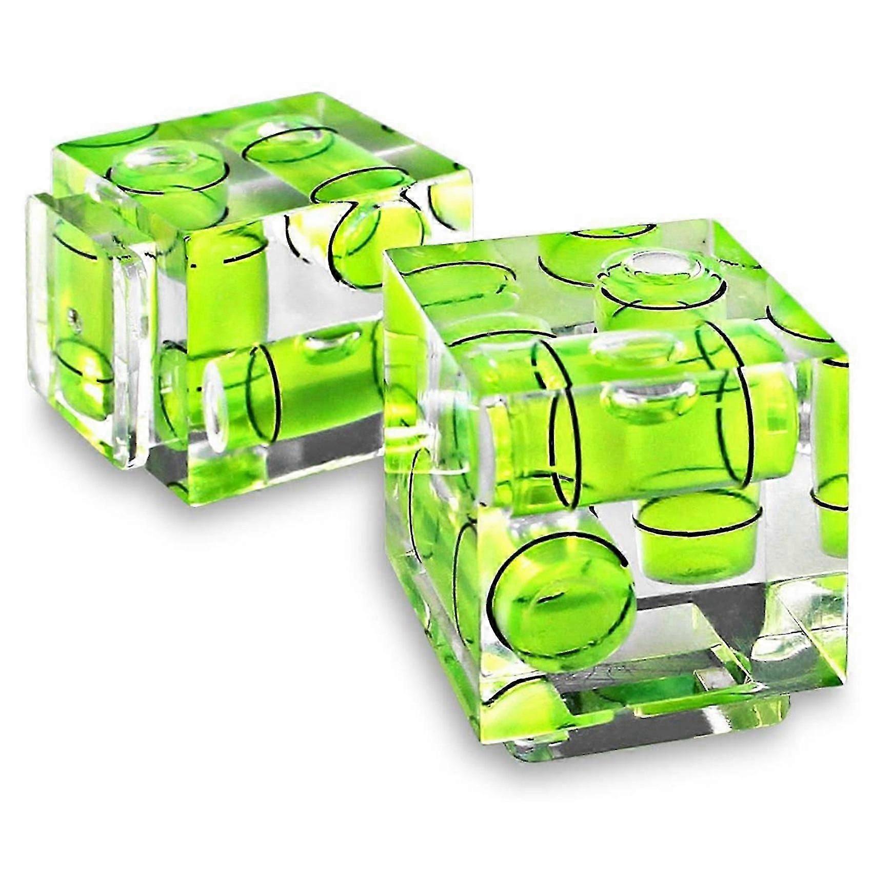 Triplu 3 axe Hot Shoe Bubble Spirit Level compatibil pentru camera DSLR (2 pachete)