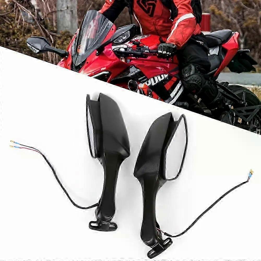 con For Honda CBR650R CBR650F CBR250R CBR300R CBR500R Side Rearview Mirrors With Turn Signal LED Light For CBR 300R 500R 650R 650