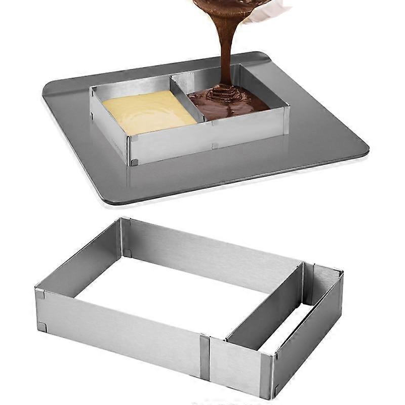 Adjustable Mousse Cake Ring Stainless Steel Cake Cutter Rectangle Mousse Cake Mold Cake Molds