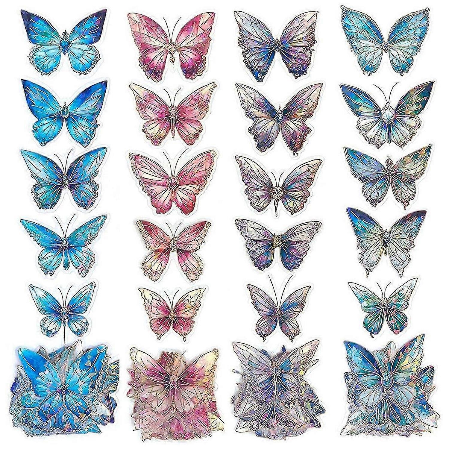 Holographic Butterfly Stickers Bulk