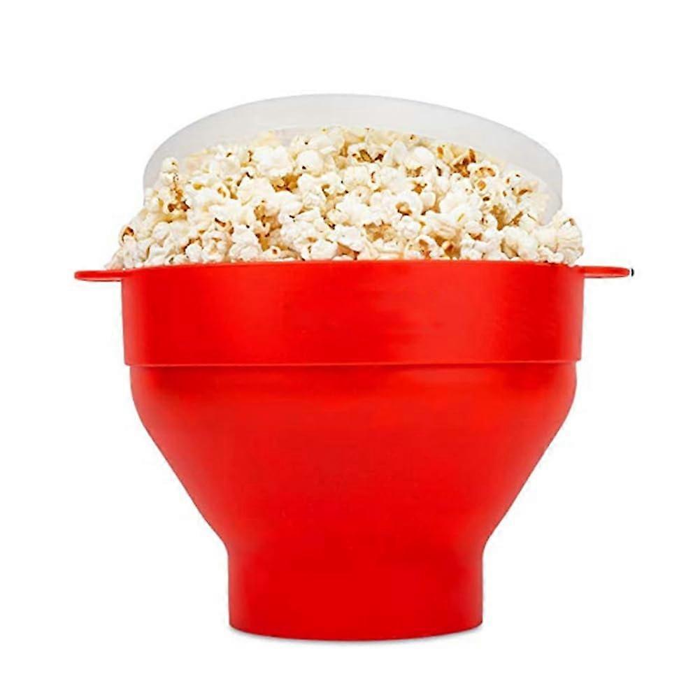 Silicone Microwave Popcorn Maker Foldable Popcorn Bowl With Lid Microwave Safe