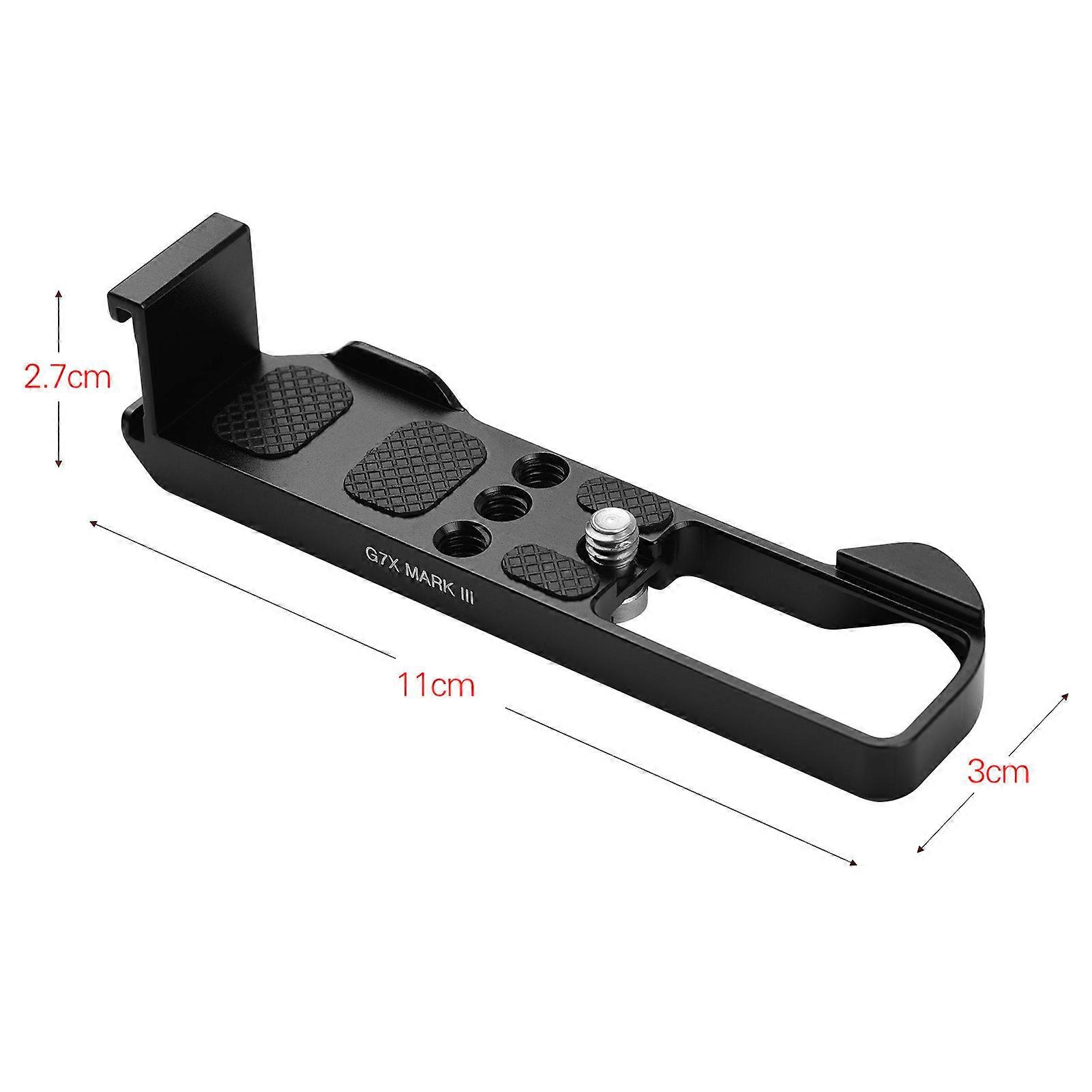 Camera Quick Release L Mount Plate with Cold Shoe 1/4 3/8 Threaded Holes Wrenches Replacement for Canon G7X Mark III Camera Accessories