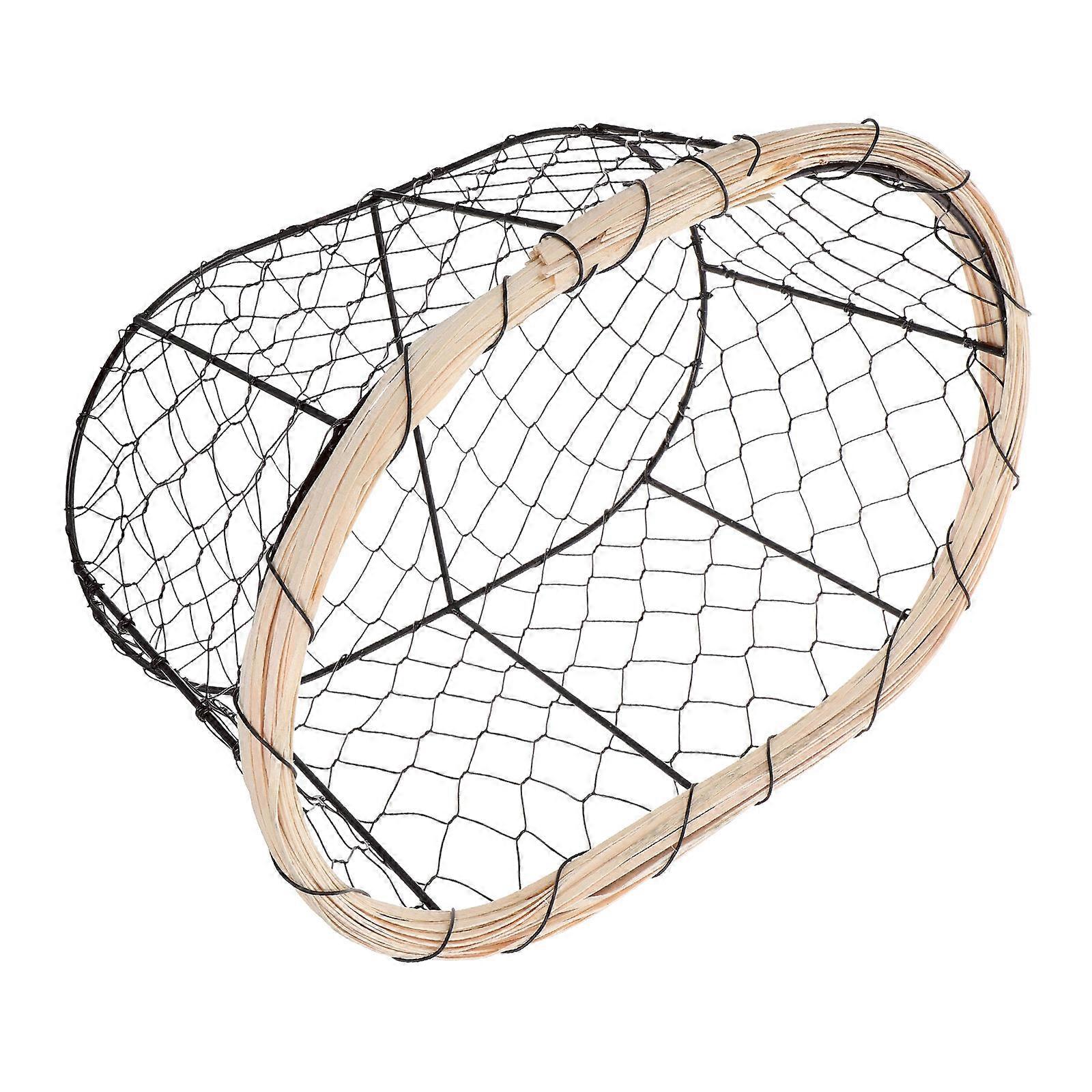 Rustic Iron Basket for Kitchen Use with Bread Storage