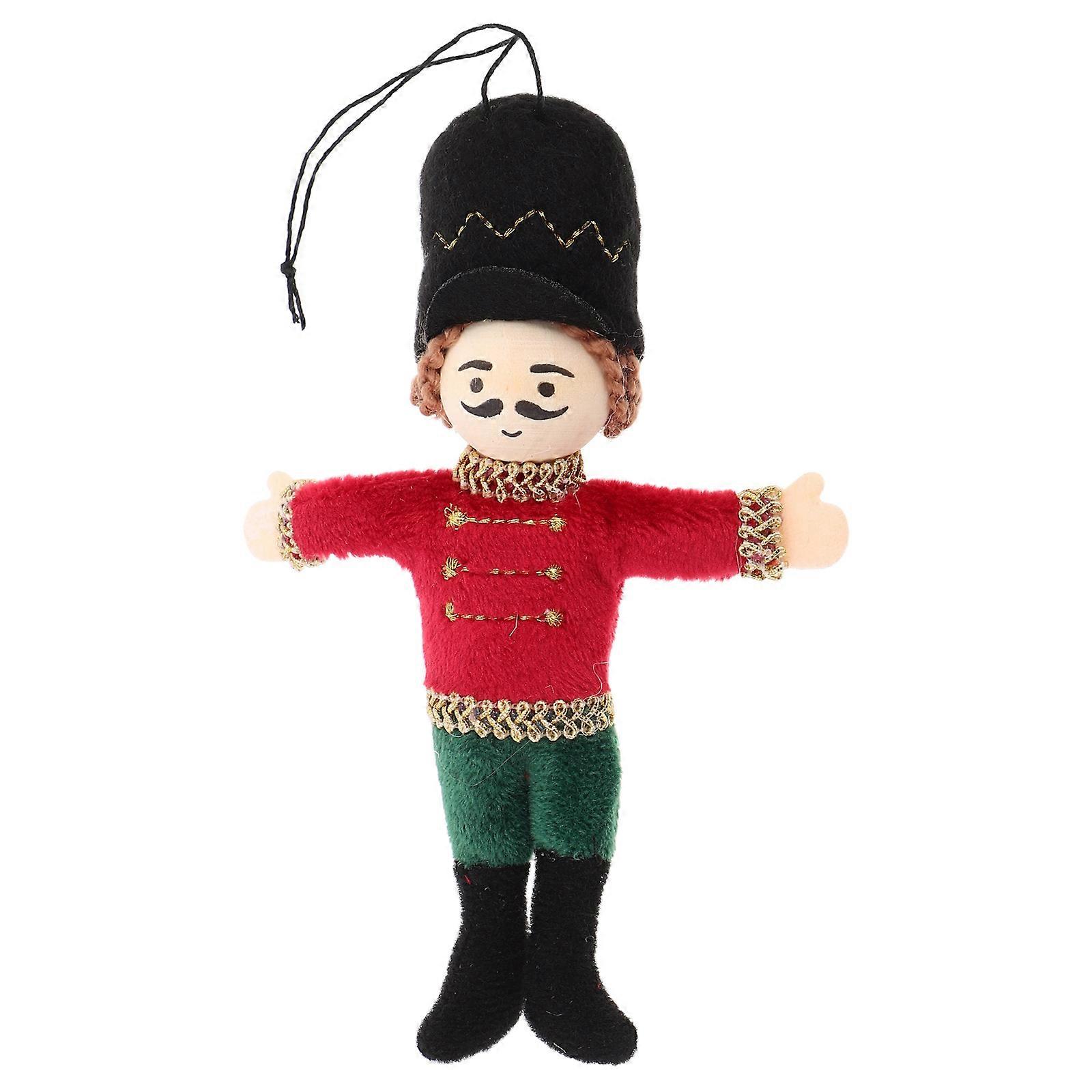 Nutcracker Hanging Decorations for Wooden Vintage Fabric Soldier Hanging Pendant