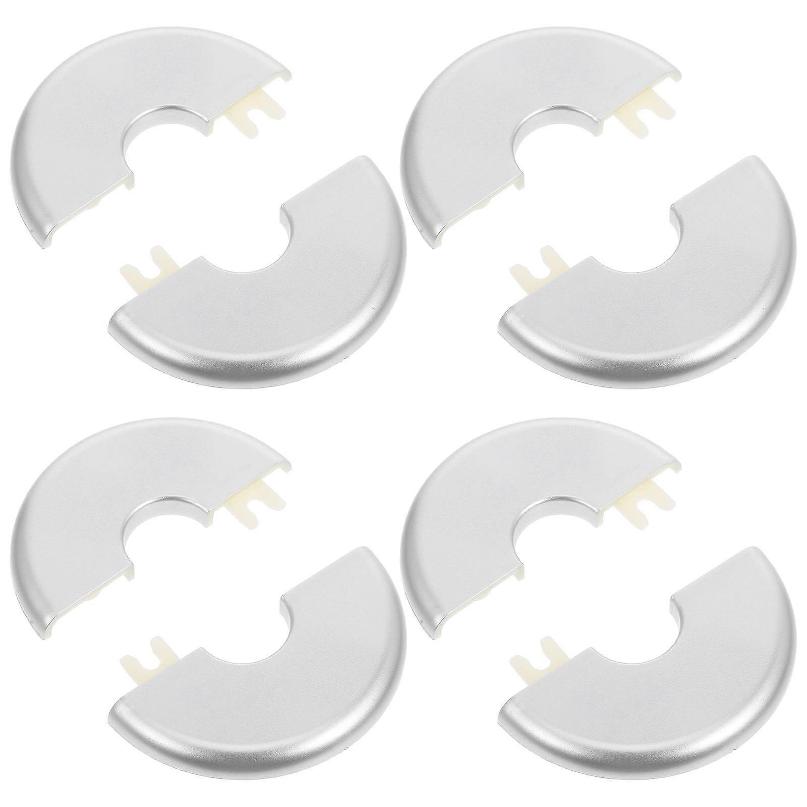 12Pcs Pool Ladder Cover for Handrail Tubing Replacement Silver ABS