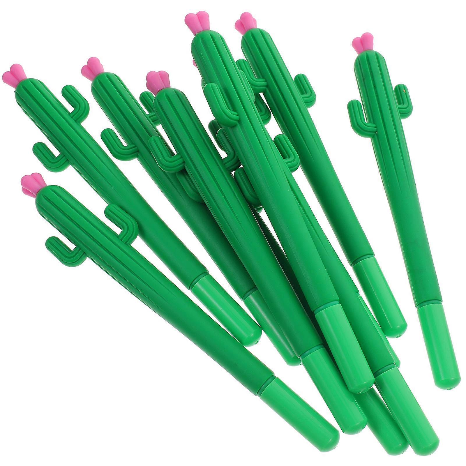 50Pcs Cactus Pens for Students Writing in Green Color