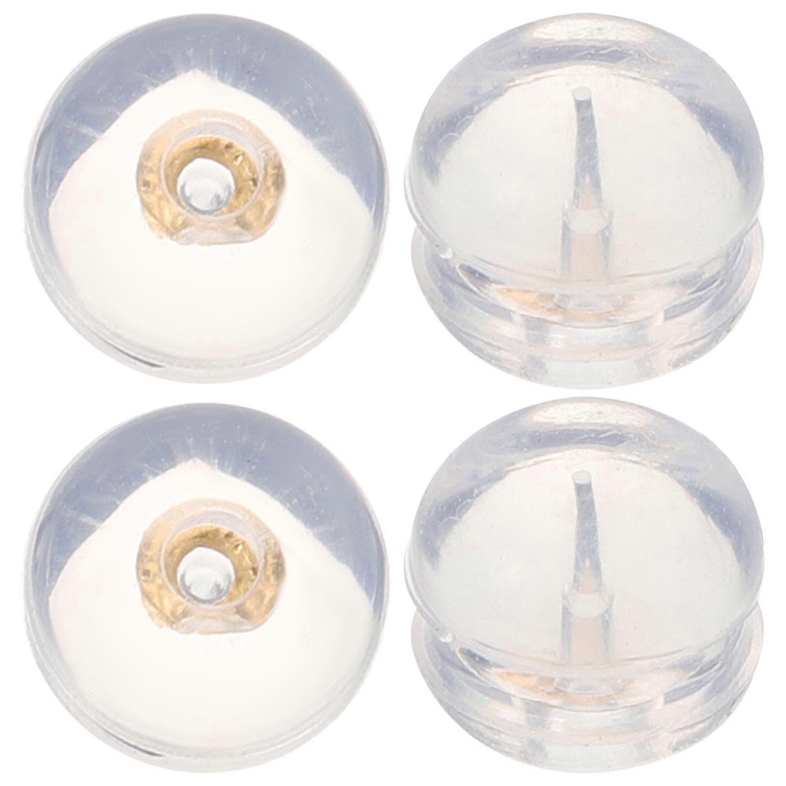 Metal Earring Backs for Studs 16Pcs Silicone Replacement Stoppers