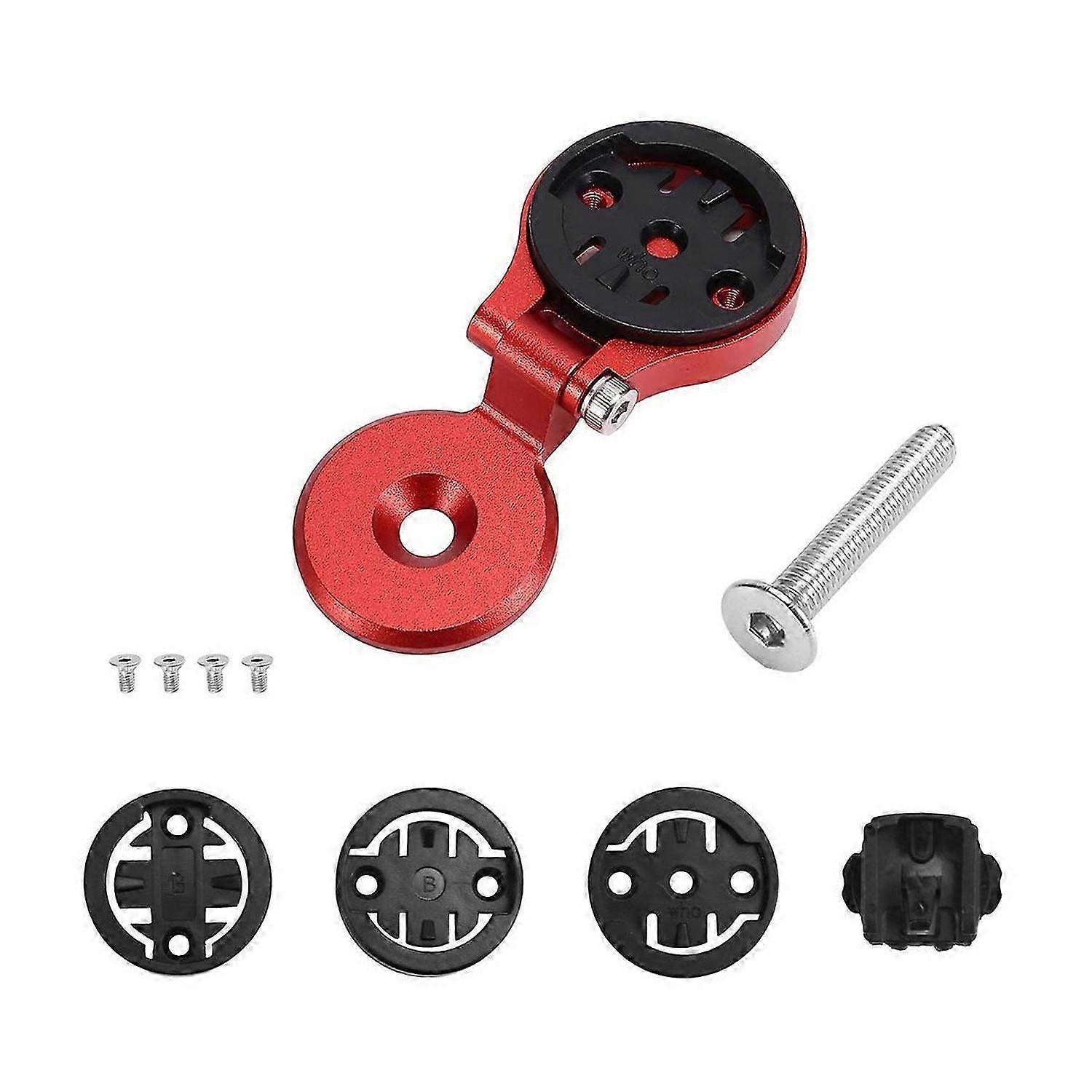 Bike Stem Handlebar Adjustable Bicycle Computer Holder Red