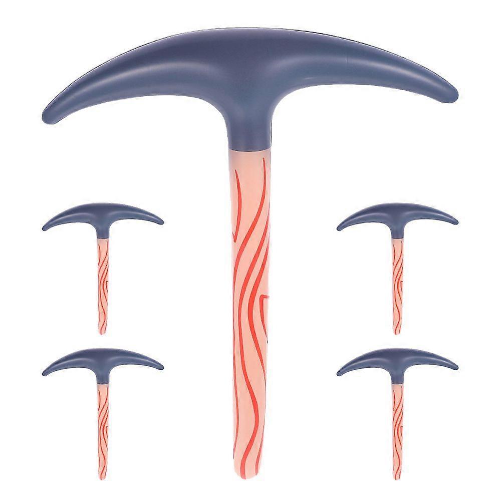 5PCS Halloween Inflatable Axe Prop for Kids Dwarf Costume Accessory Pretend Play Pickaxe Party Trick Props for Parties Performances