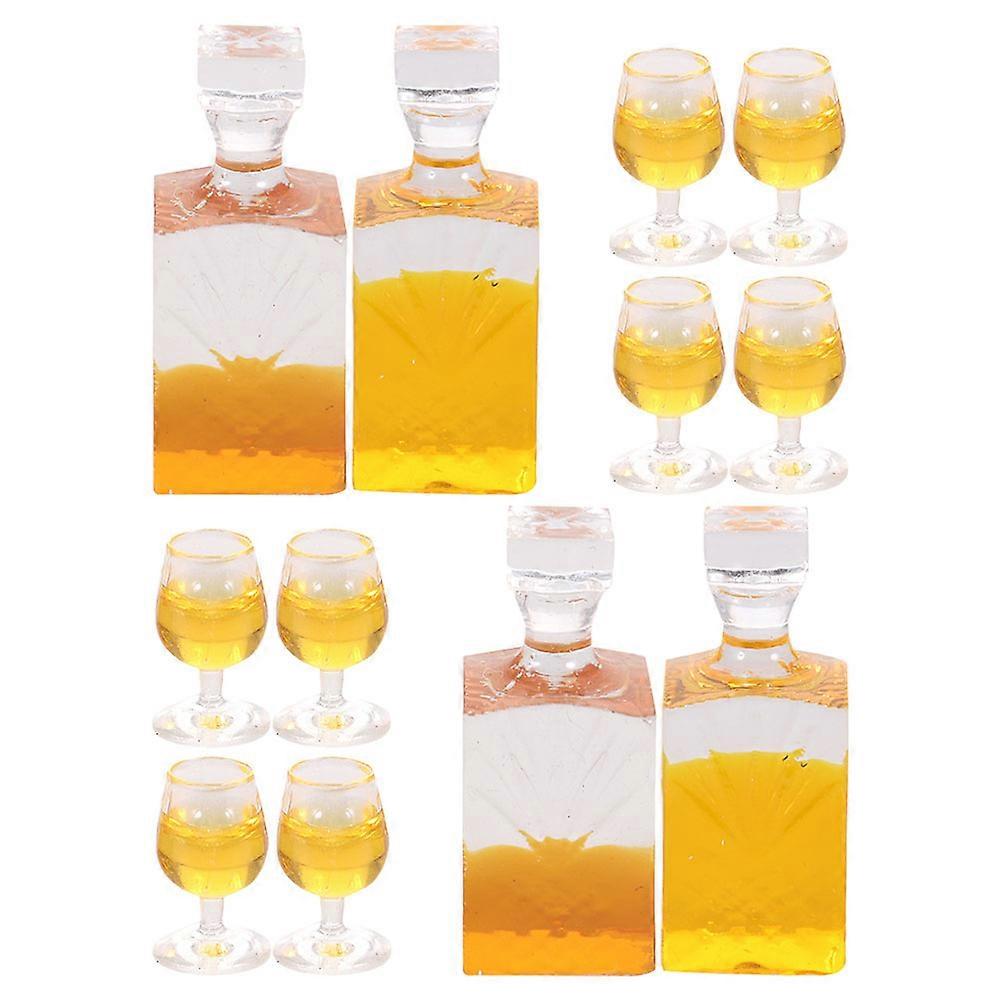 Mini Decor for 4Sets Miniature Bottles