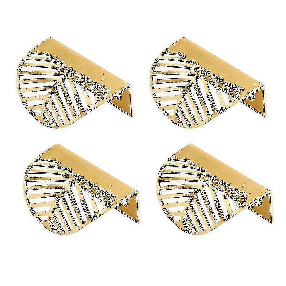 Leaf Shape Cabinet Pull, 4pcs Brass Door Knob Handle for Drawer