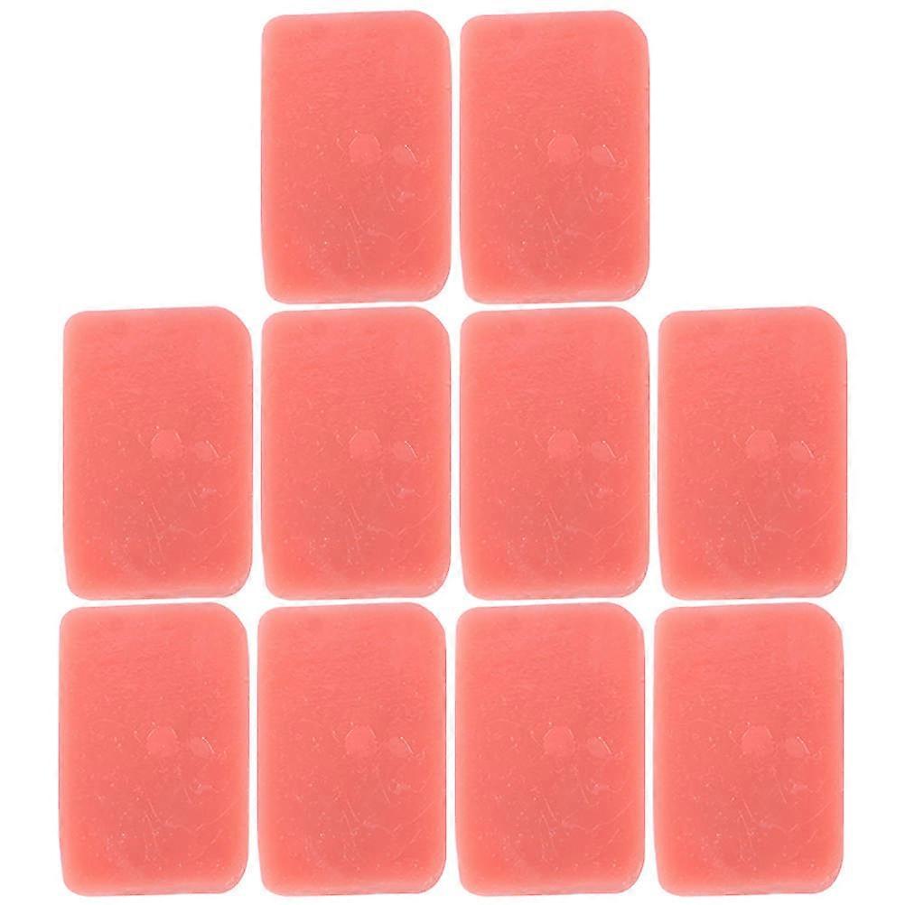 Artificial Meat Props Simulation Luncheon Meat Slice for Photo Props Pink Pvc Material with Simulation Function 10Pcs