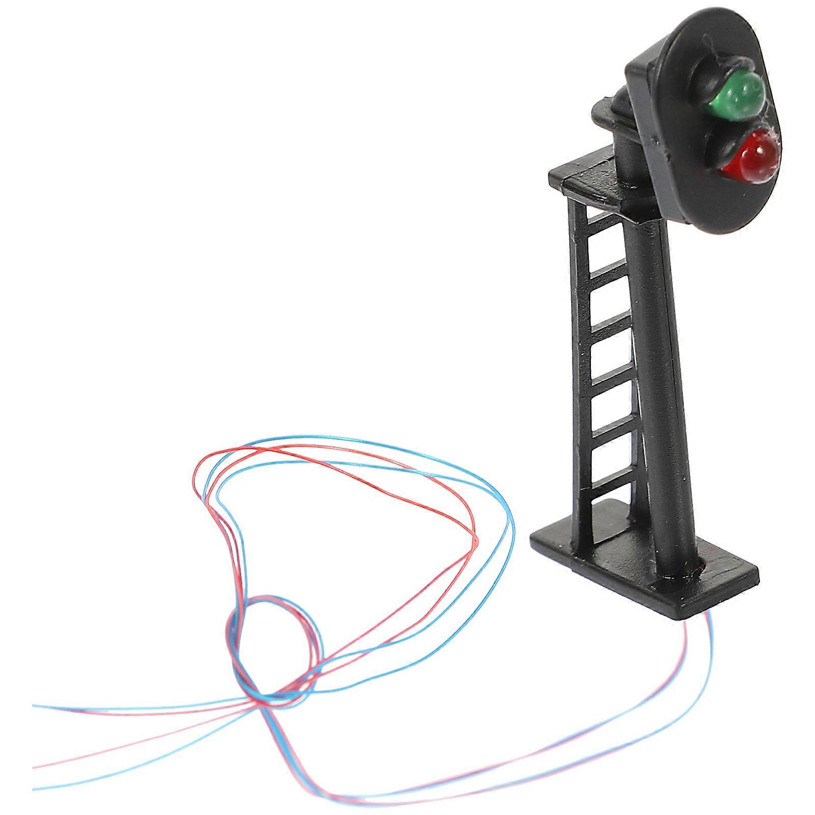 Simulation Signal Miniature Traffic Light for Sand Table DIY 2Pcs Black