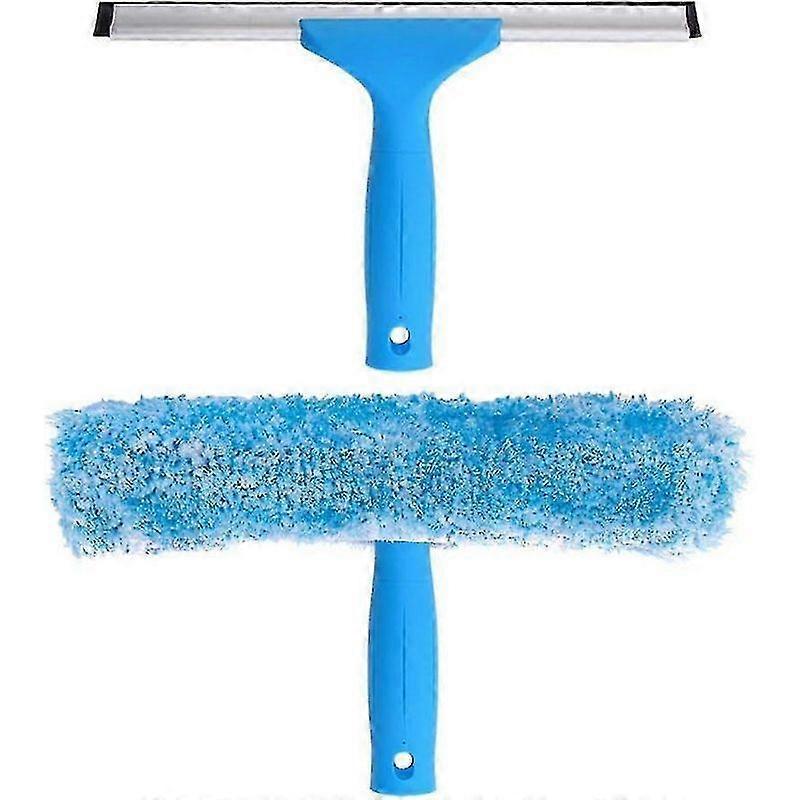 Professional Window Squeegee With Microfiber Brush-6