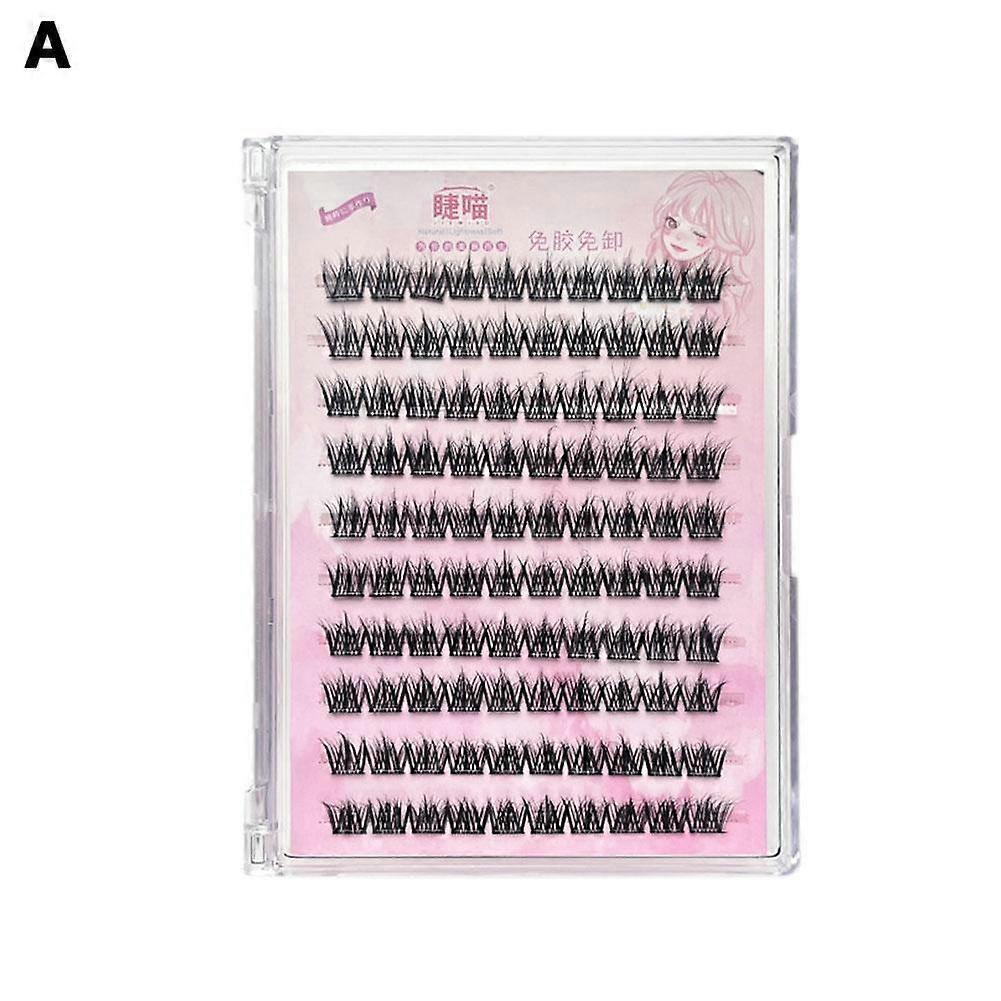Self-Adhesive 5D Cat Elf False Eyelashes Glue-Free Natural Single Clusters Beginner Friendly Easy to Apply and Remove