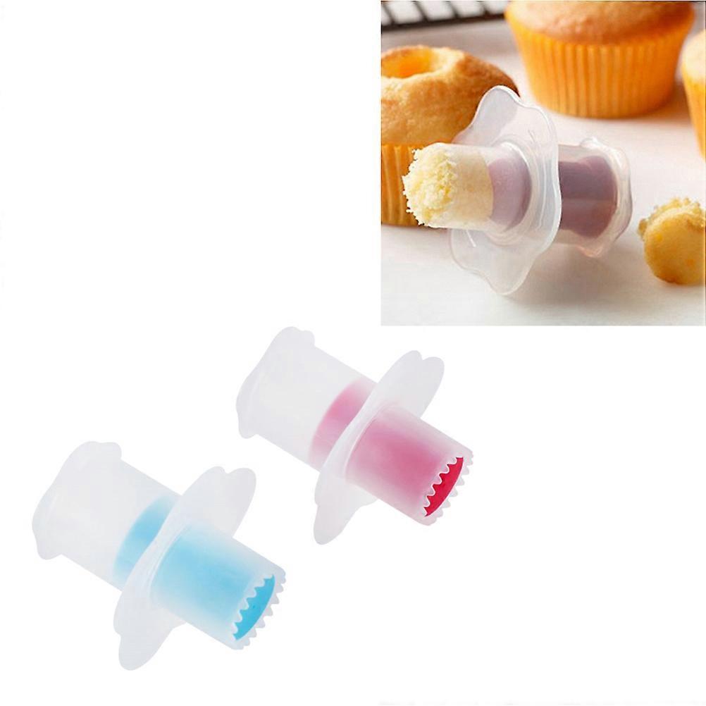DIY Cake Decorating Tool Set For Home Bakers Including 4 Pcs Cupcake Plunger Cutters With Cylindrical Shape