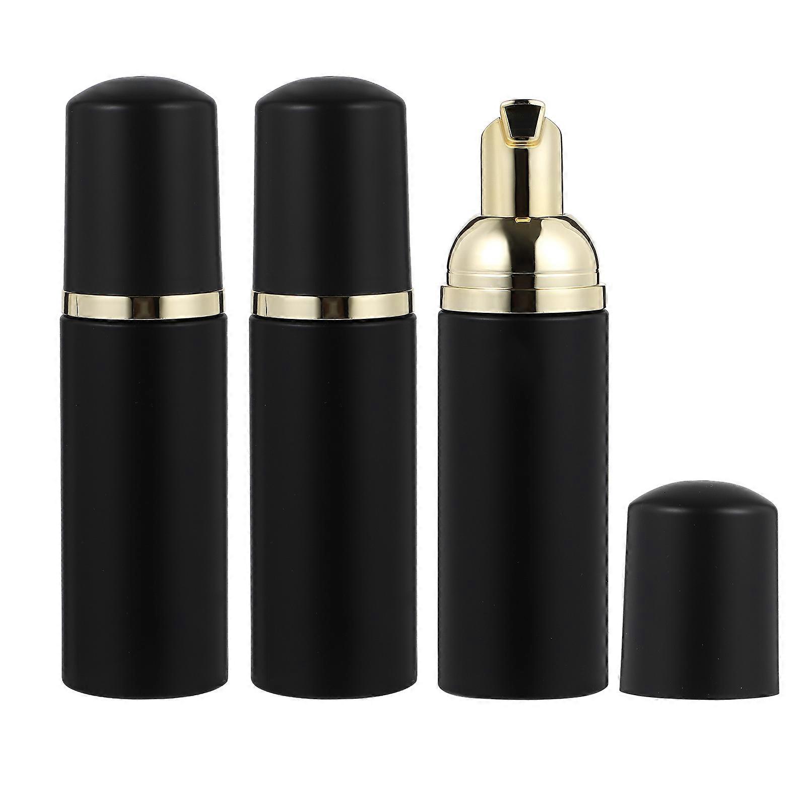 Foaming Dispenser Black Plastic Bottles for Storage 3Pcs 60ml Set