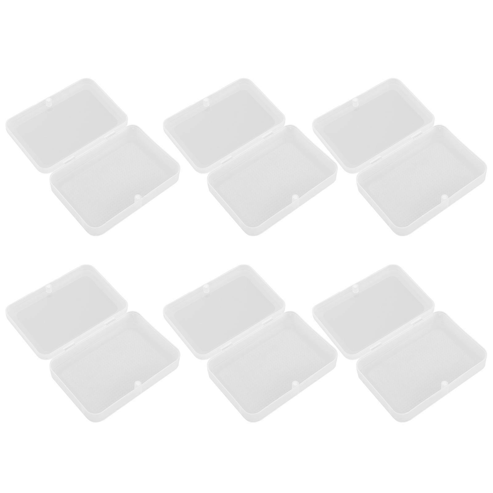 Plastic Poker Cards Storage Boxes for Organizing 6Pcs Transparent Holders