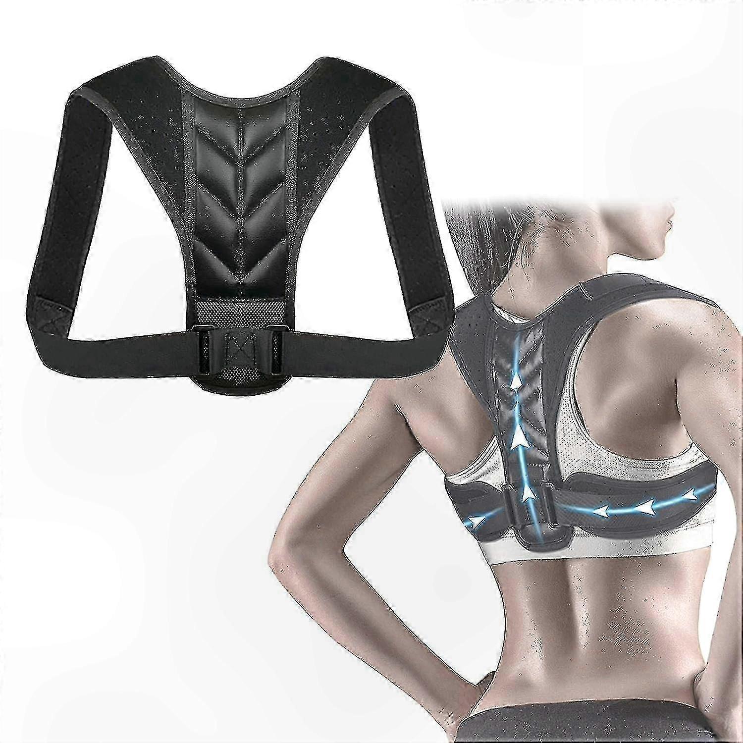 Back and Shoulder Alignment Belt for All Ages, Posture Improvement Support for Kids and Adults, Hunchback Correction Aid